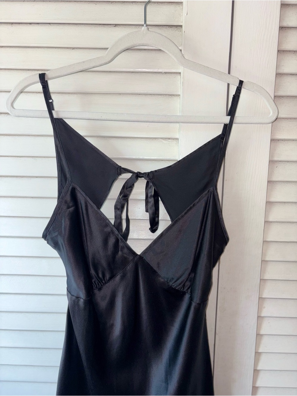 NWT Vintage Victoria's Secret 100% Silk Open Back Mini Slip Dress Black M Y2K - Picture 4 of 6